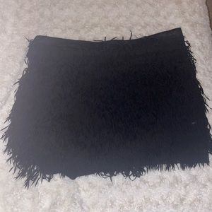 Express black fringe skirt.